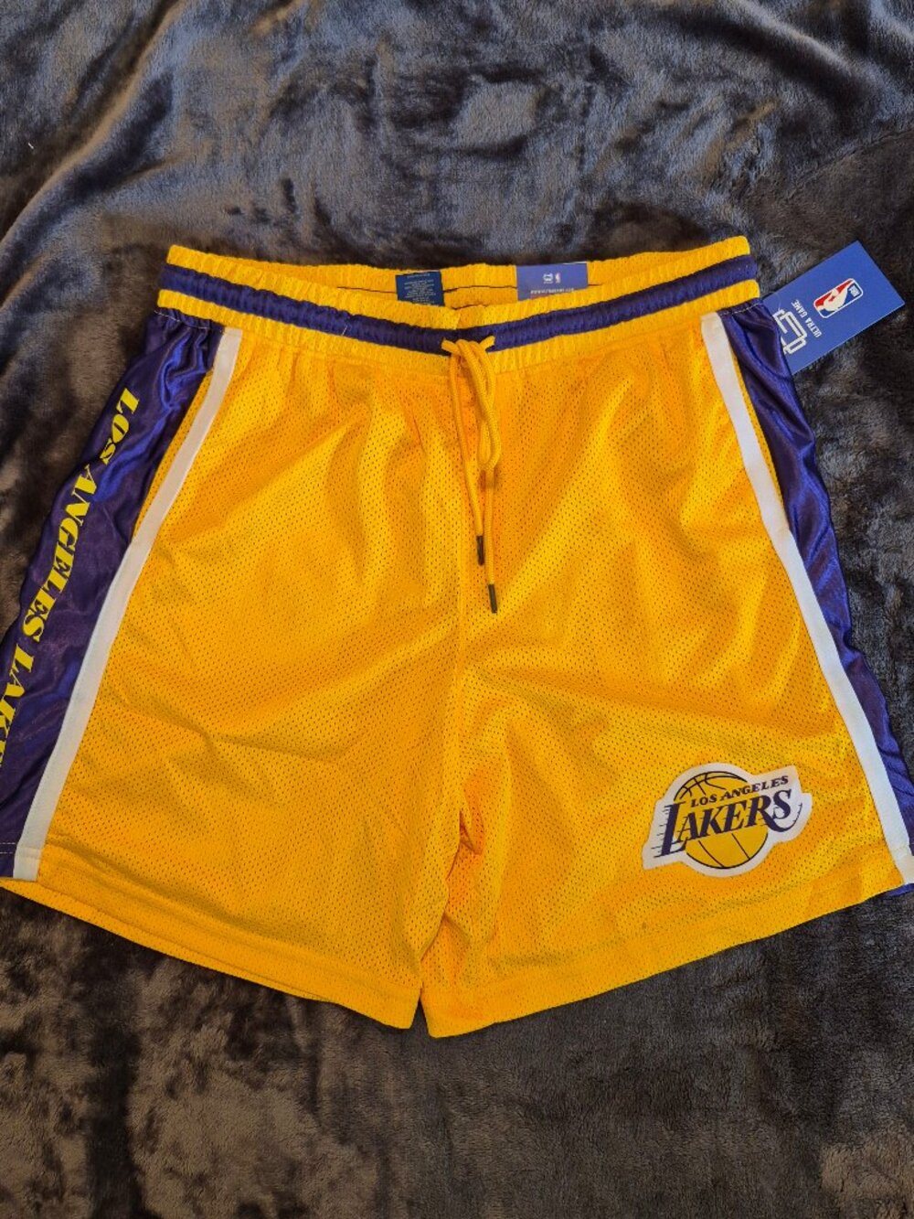 Los Angeles Lakers NBA Basketball Shorts Men's Large Sweet 16 Classic Fit READ